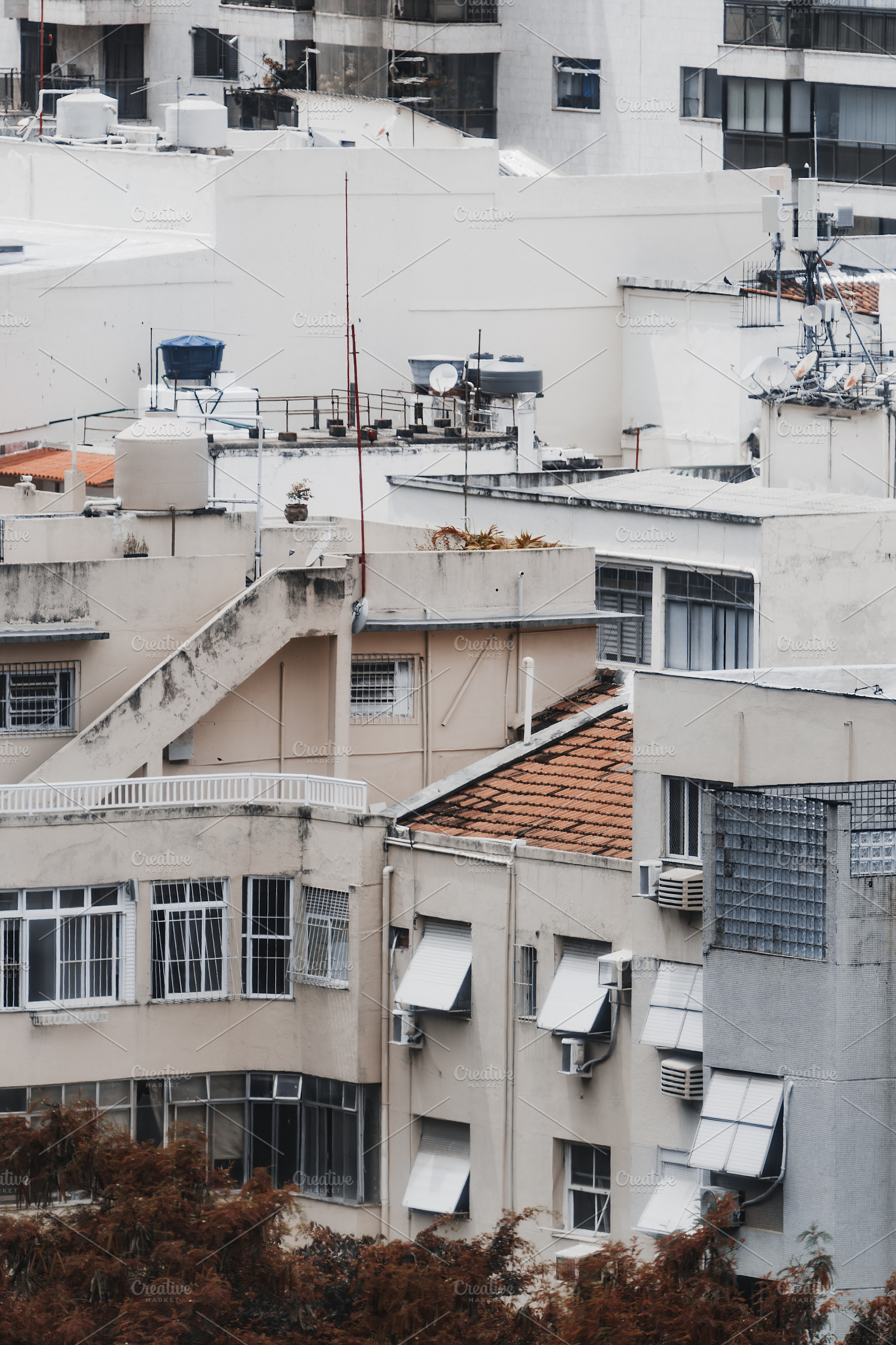 Urban rooftops telephoto view, an Architecture Photo by SkyNext