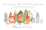 Recyclable plastic, an Illustration by Olga Bonitas (Thumbnail 2 of 7)