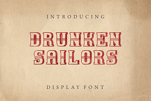 Drunken Sailors Display Font