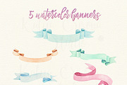 Watercolor Floral Element Set, a Texture Illustration by SOVA (Thumbnail 2 of 4)