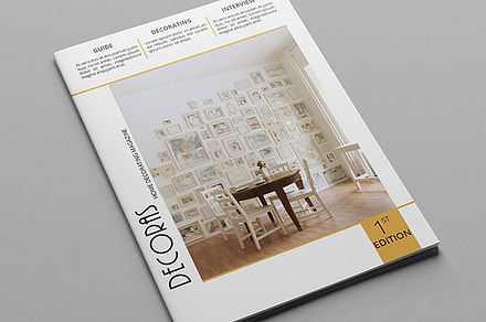 Decoras Magazine Template, a Magazine Template by Birka Studio