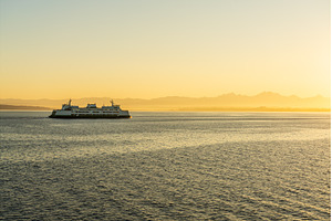 Car ferry on Mukilteo to Clinton, a Nature Photo by Backyard Stock