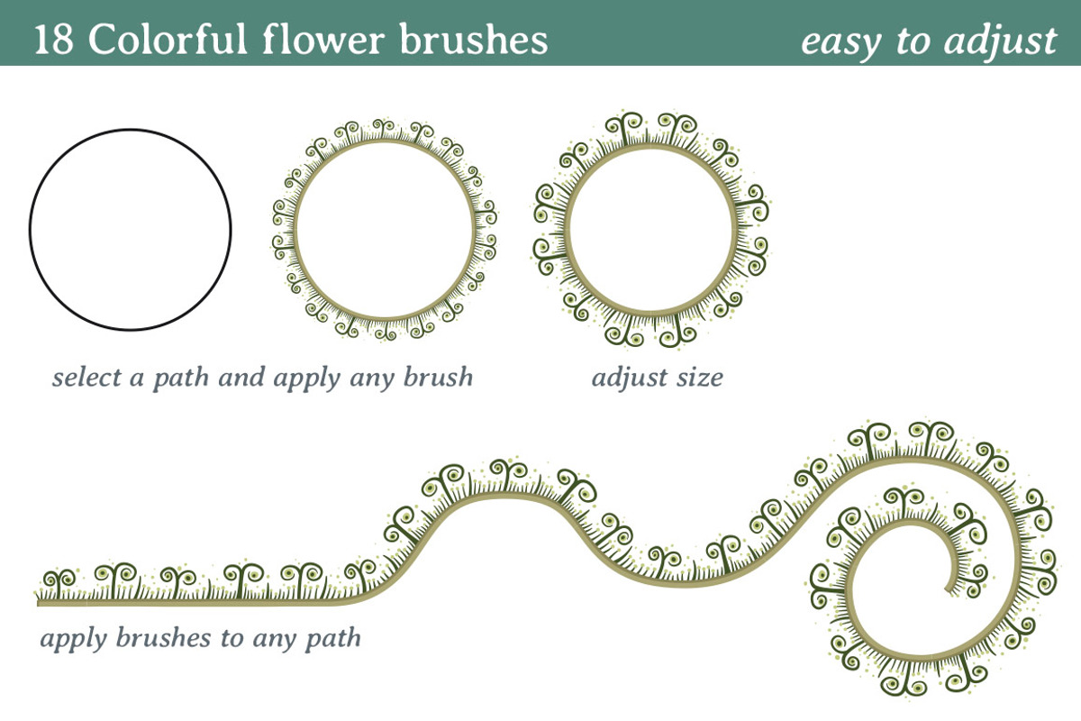 18 Colorful flower brushes, a Brushes & More by javi.ruiz (Photo 2 of 5)