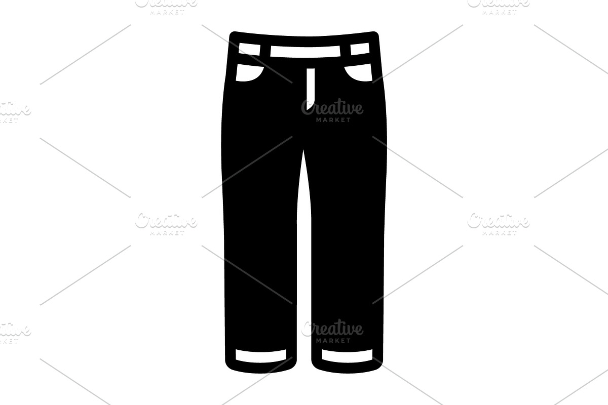 Jean garment solid icon, a Solid Icon by Creative priyanka