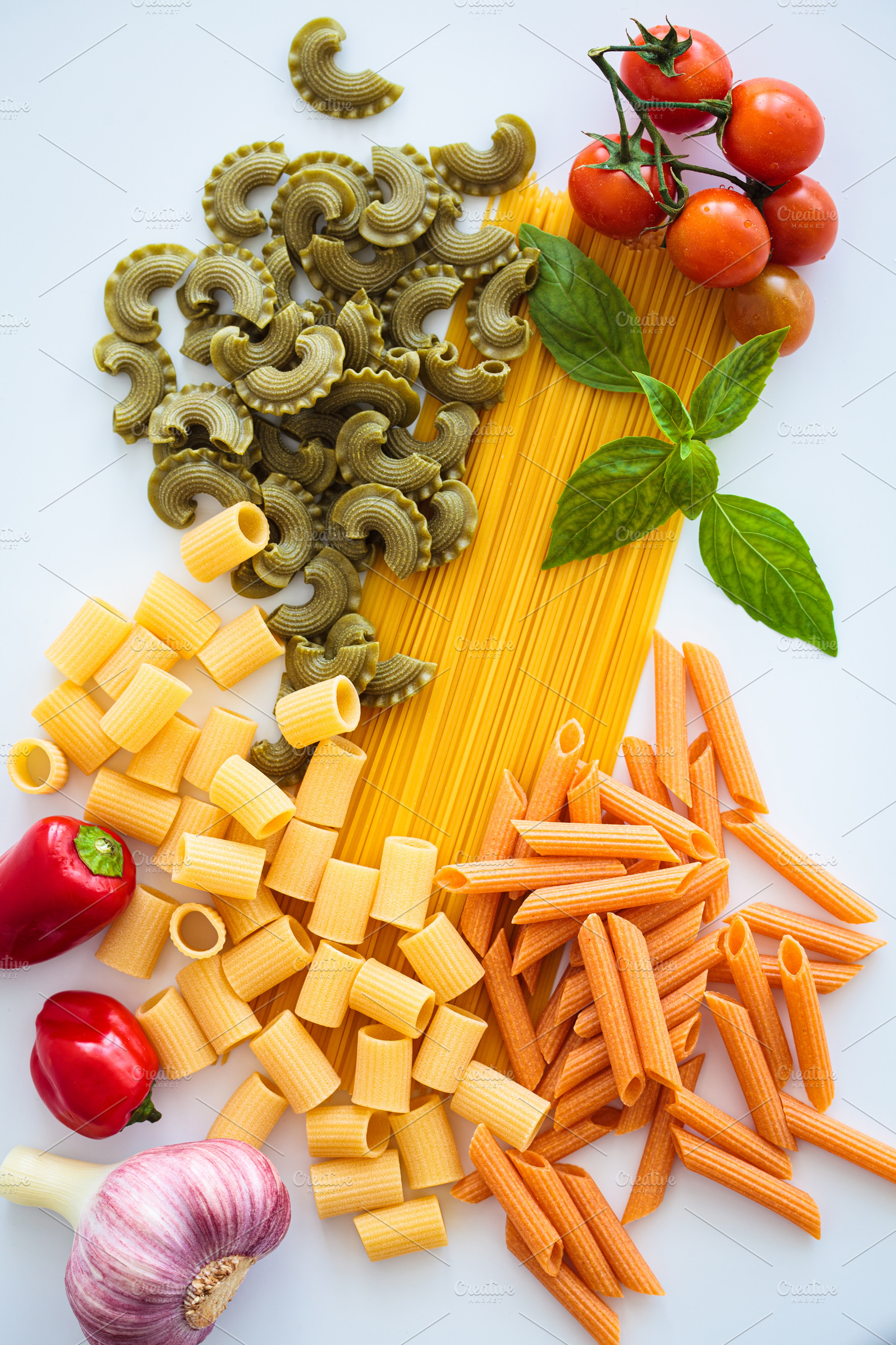Different types of pasta, a Food & Drink Photo by vaaseenaa