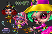 Boo Set for Halloween, an Illustration by KawaiiFactory (Thumbnail 1 of 2)