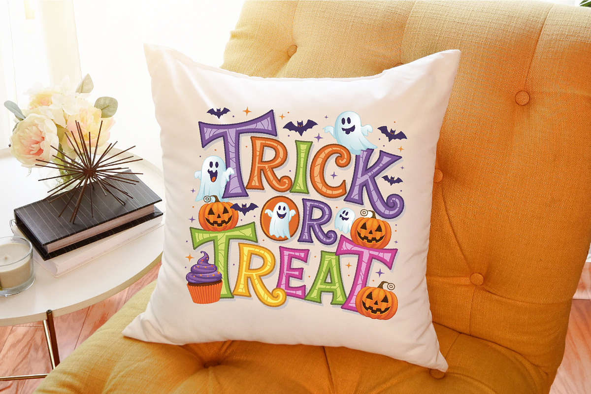 Trick or Treat Halloween Ghost Pumpk, an Illustration by Sublimation Artist (Photo 9 of 9)