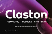 Claston – Geometric Rounded Font, a Sans Serif Font by Drizy (Thumbnail 1 of 7)