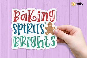 Christmas Baking Stickers Bundle SVG