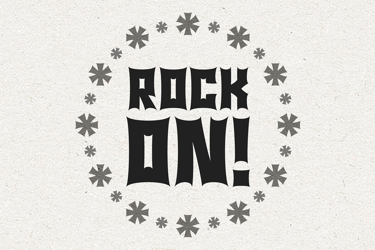 Monsta Rocka - a monster rocker font
