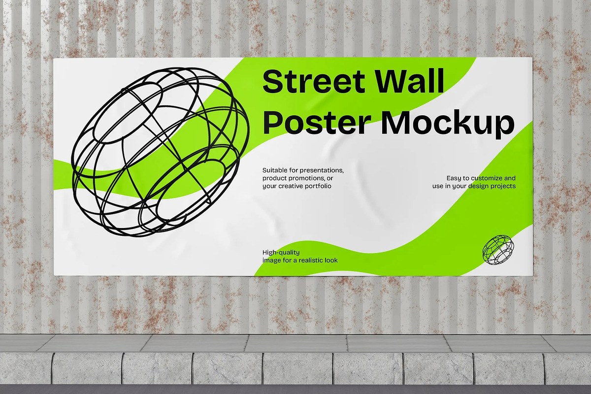 Street Wall Poster Mockup, an Advertising Mockup by renderstockmarket