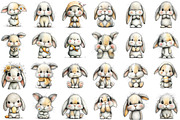 Baby Bunny Easter Clipart, an Illustration by Sublimation Artist (Thumbnail 2 of 7)