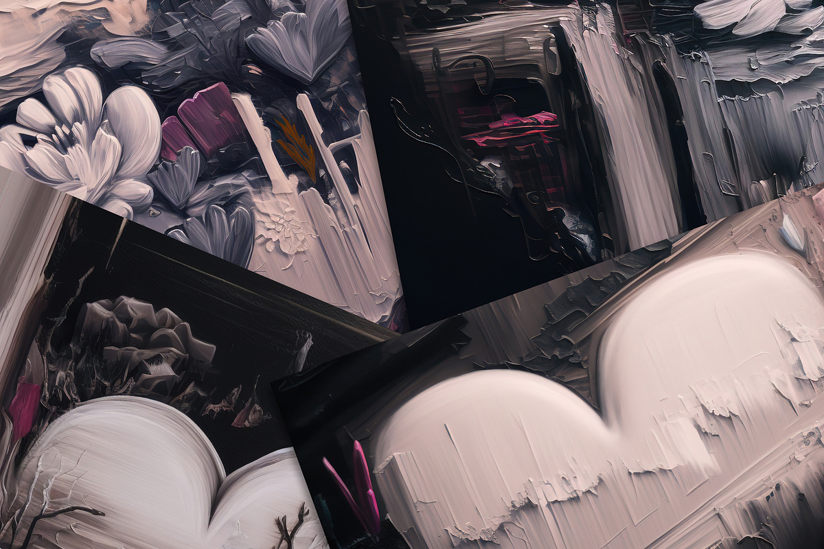 Black Valentine Oil Paintings, a Background Graphic by Curve Design (Photo 2 of 4)