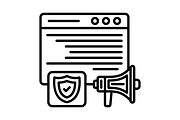 Security Line Icon, an Outline Icon by Pexelpy (Thumbnail 2 of 2)