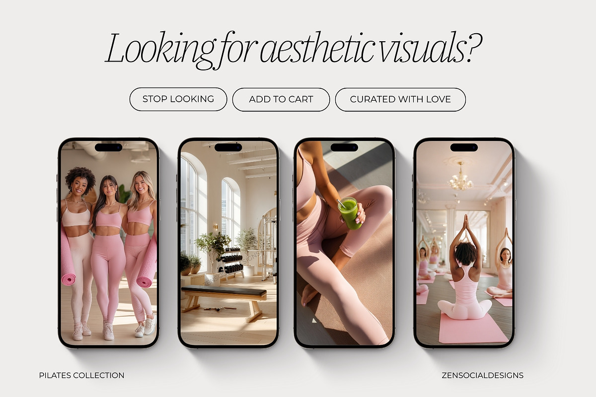 Pilates & Yoga Stock Photo Bundle, a Photo by ZenSocialDesigns (Photo 7 of 9)