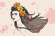 Fashionable portrait beautiful girl, a Person Illustration by Good Studio (Thumbnail 1 of 5)