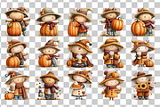 Cute Scarecrow Clipart, a Seasonal Illustration by Nicolle's Colorful Art (Thumbnail 3 of 5)