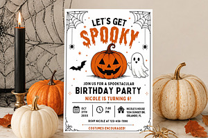 Spooky Halloween Birthday Template, an Invitation Template by Arslan