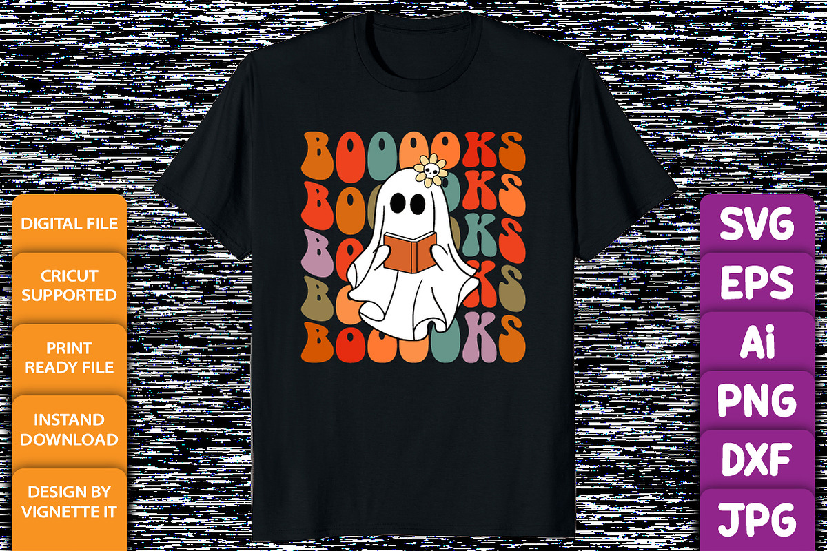 Booooks Groovy Ghost Halloween Book, an Education Illustration by Vignette.IT (Photo 3 of 3)