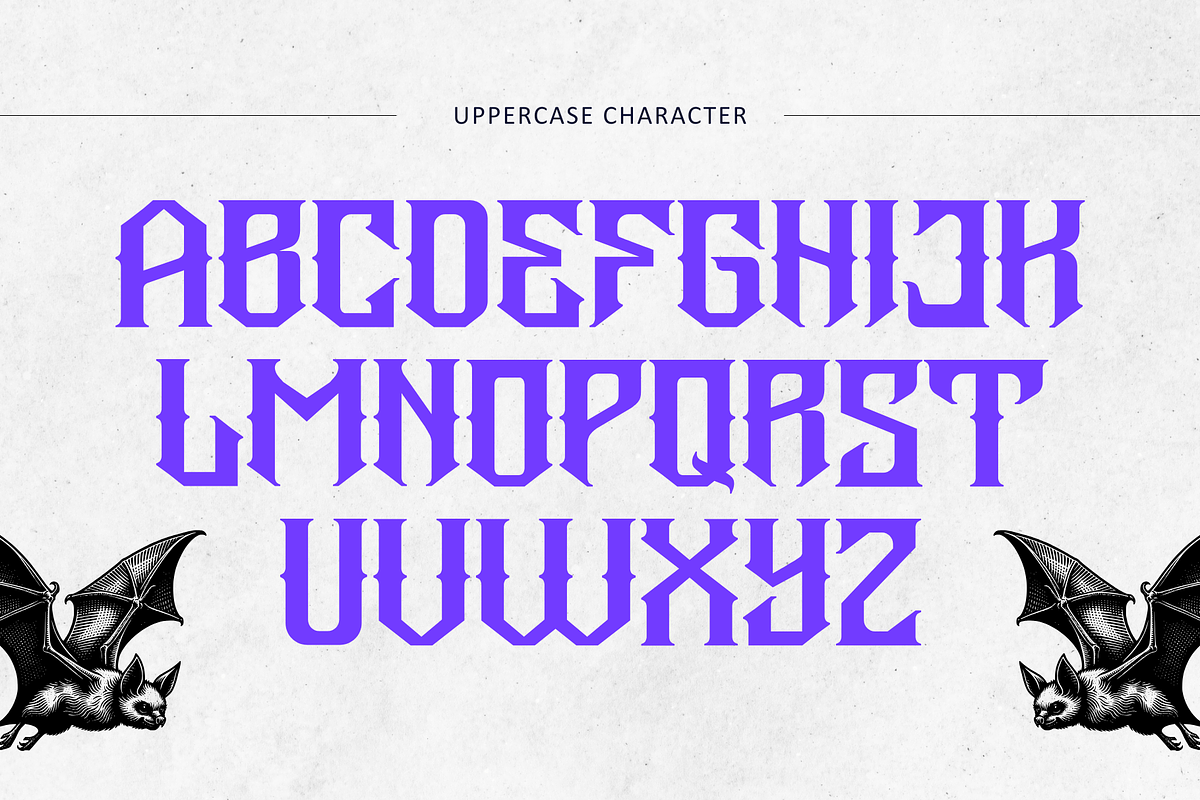 Blackletter Logo Serif - Metal Mesar, a Blackletter Font by Illushvara Design (Photo 6 of 12)