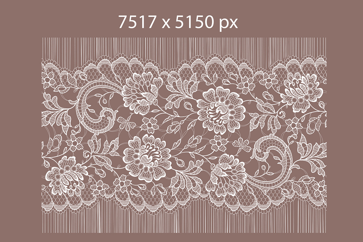 Lace seamless ribbons, cliparts., a Pattern Graphic by Ajuga (Photo 6 of 7)