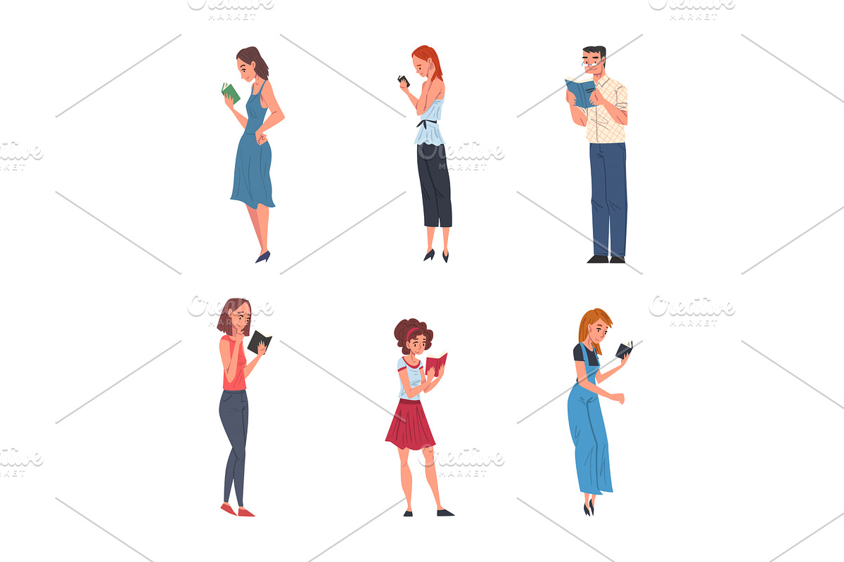 People Characters Standing and, a Person Illustration by TopVectors