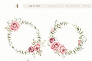 Watercolor Blush Roses Floral Set, a Decorative Illustration by Carol Lozove (Thumbnail 18 of 50)