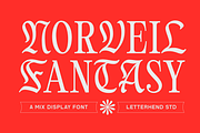 Norveil Fantasy Display Font, a Blackletter Font by Letterhend Studio (Thumbnail 1 of 10)