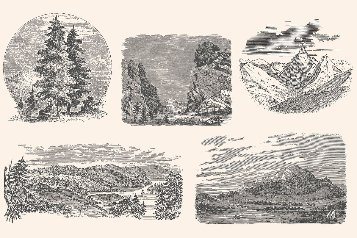 Adventure - Vintage Illustration Set, an Illustration by Graphic Goods (Photo 11 of 11)