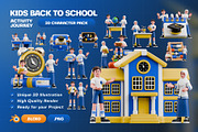 Kids Back to School 3D Character, a Characters & Person 3D Model by Haps Space (Thumbnail 1 of 4)