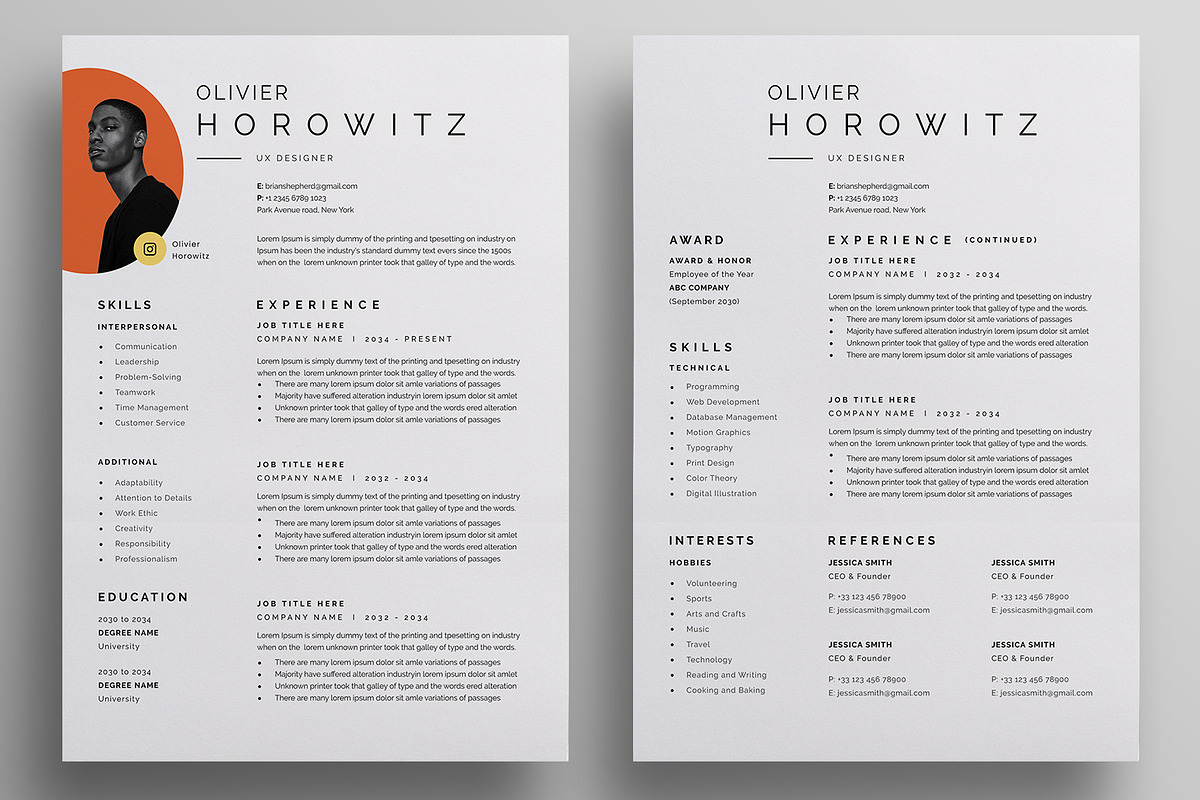 Resume/CV, a Resume Template by Reuix Studio (Photo 3 of 5)