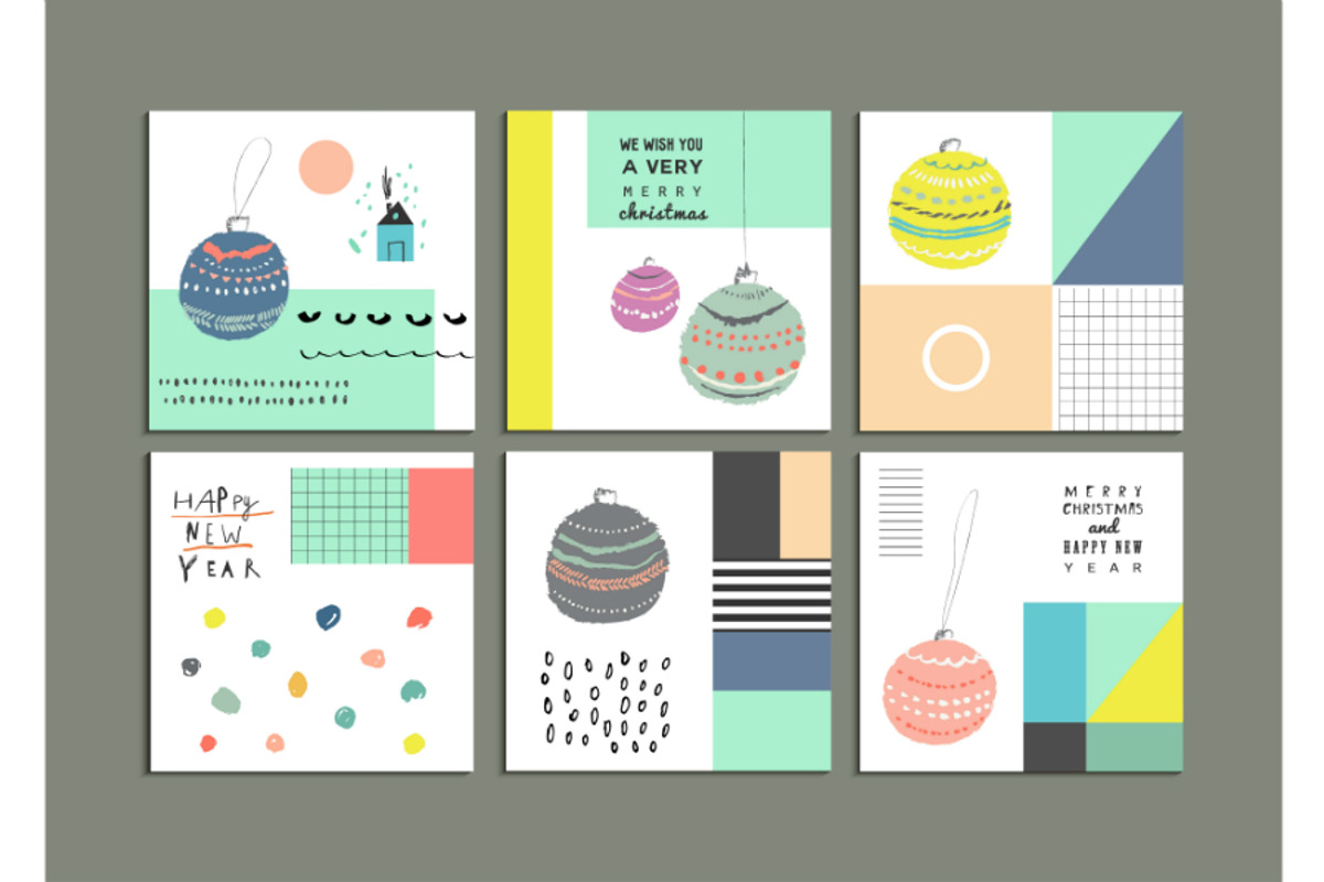 Winter Holidays Cards, a Decorative Illustration by Lera Efremova (Photo 3 of 4)