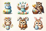 Easter Owl Sublimation Clipart, an Illustration by DreamArtGraphic (Thumbnail 2 of 4)