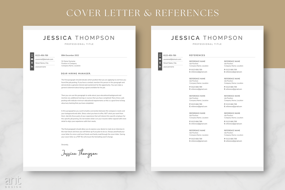 Modern Resume Template - Jessica preview 4