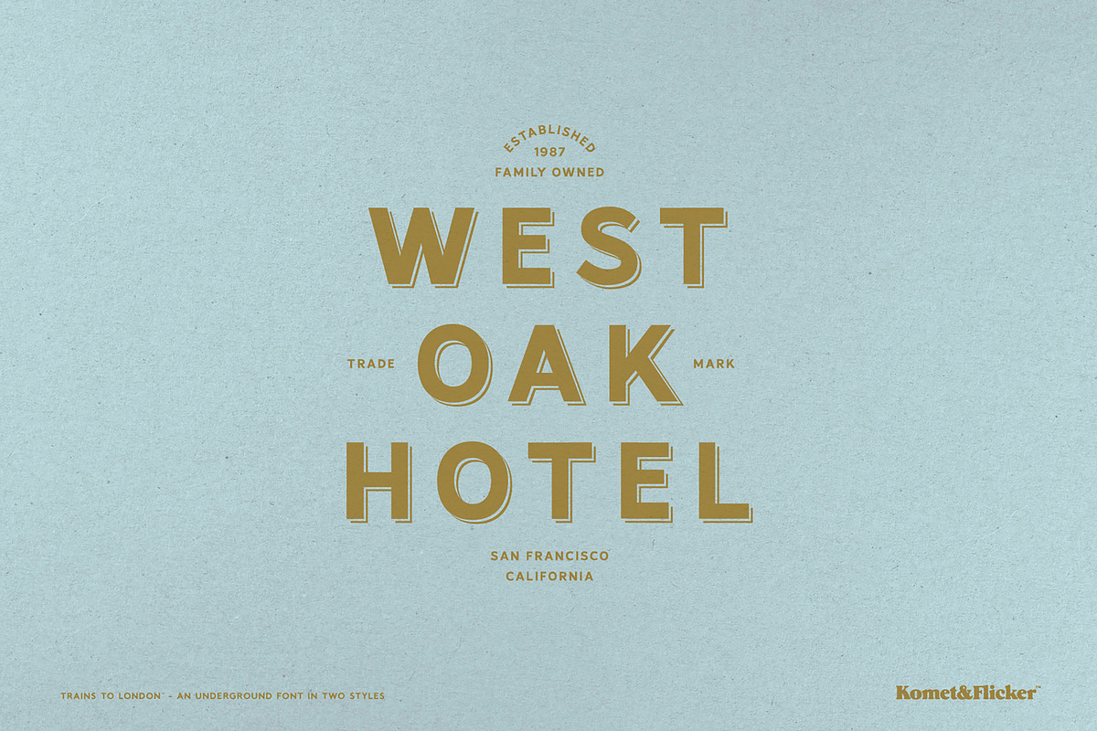 Trains to London, a Sans Serif Font by Komet & Flicker (Photo 12 of 14)