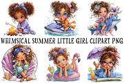 Whimsical Summer Little Girl Clipart, an Illustration by OK Design (Thumbnail 2 of 6)
