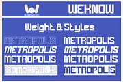 Metropolis Font, a Font by weknow (Thumbnail 7 of 8)