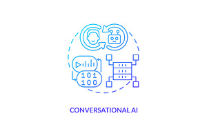 Conversational AI blue gradient, an Icon by IMG Visuals
