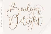 Badger Delight - Modern Handwritten, a Script Font by Letterative Studio (Thumbnail 1 of 7)