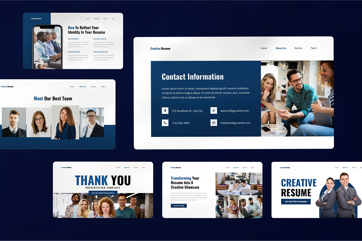 Clean & Creative Resume Google Slide, a Presentation Template by SquidPixey (Photo 6 of 7)