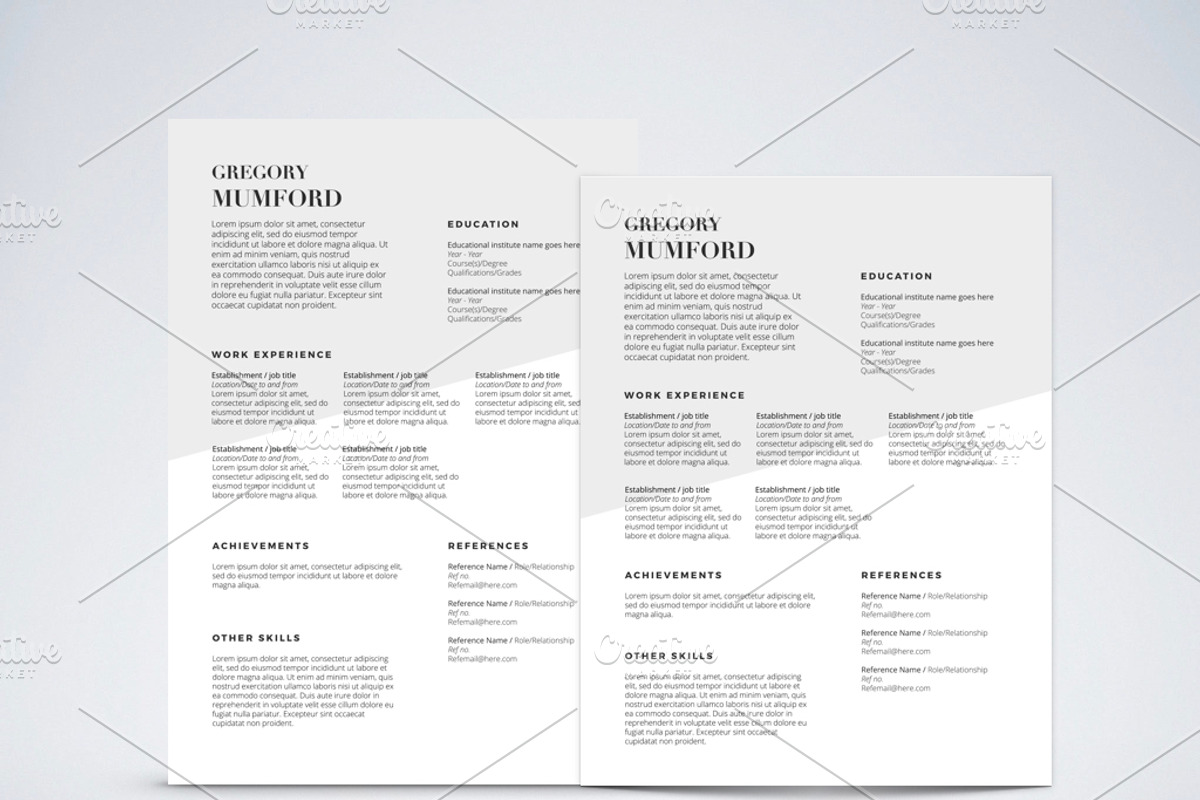 Flex CV (DOC + PSD) + Business Card, a Resume Template by Valeur Design (Photo 2 of 3)