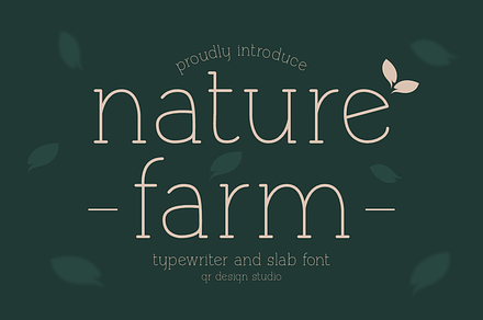 Naturefarm - Slab Serif Font, a Sans Serif Font by QR Design Studio