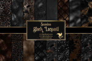 Black Leopard Digital Paper