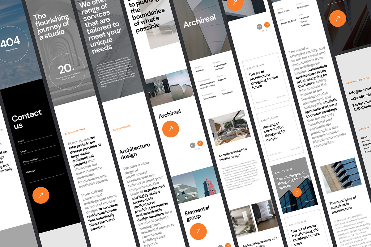 Minimalist Architecture Website, an UI Kit Template by zroch design (Photo 6 of 7)