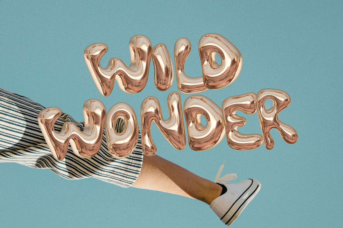 Bling - A Gold Balloon SVG Font, a Font by Nicky Laatz (Photo 9 of 16)