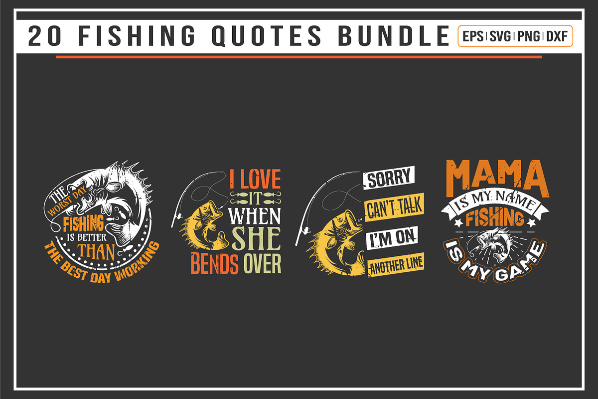 fishing t shirt design bundle, a Graphic by Uniquesvg99 (Photo 2 of 7)