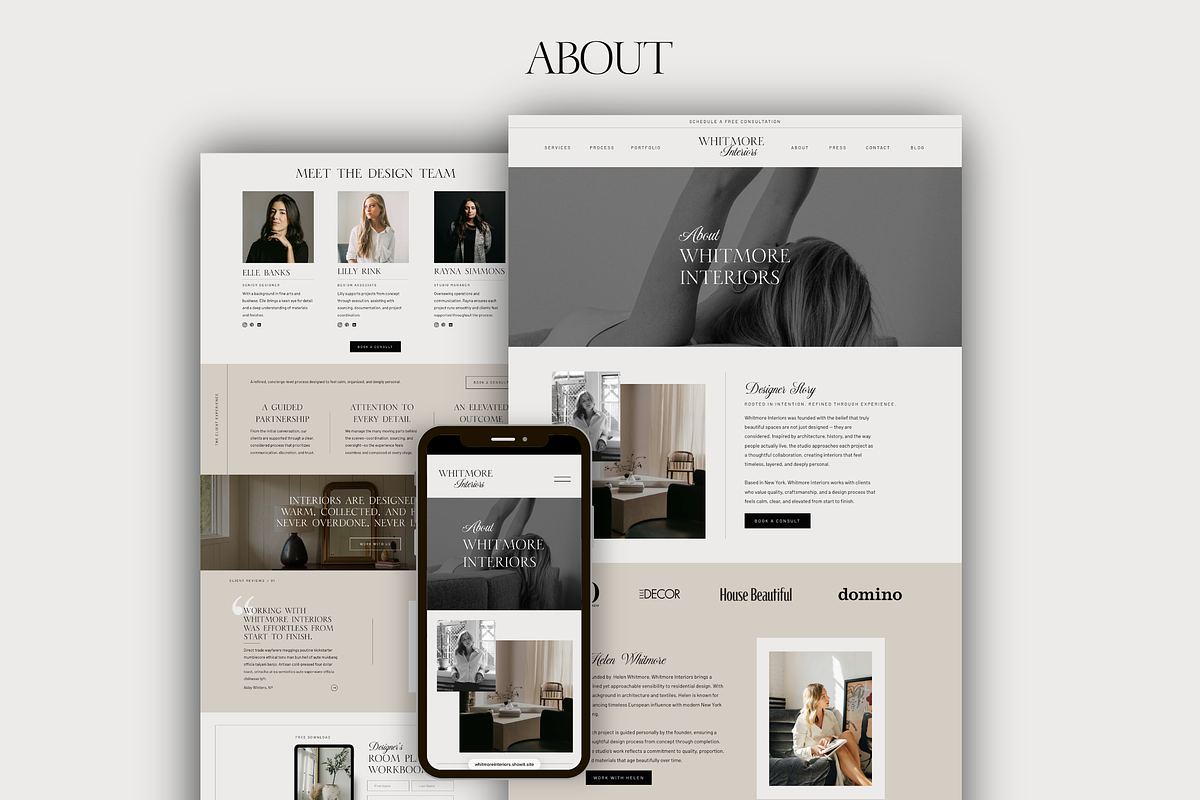 Interior Designer Website Showit, a Squarespace Template by Warmsoulgallery (Photo 8 of 14)