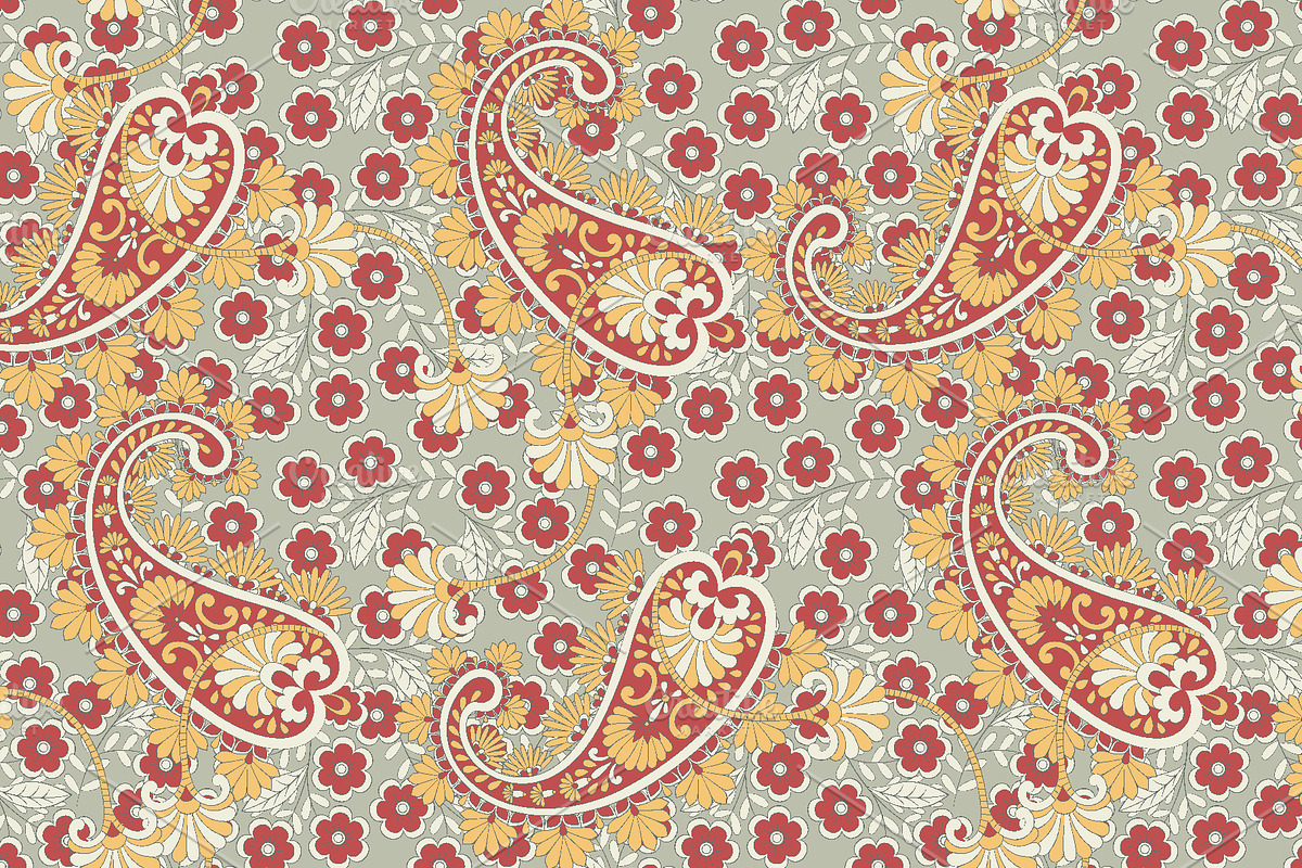 Fashion paisley seamless pattern, a Pattern Graphic by antalogiya (Photo 4 of 4)