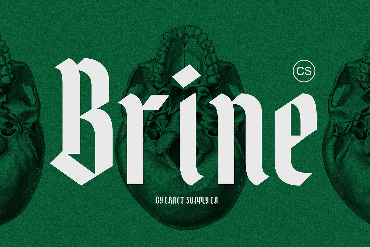 CS Brine – Blackletter Font, a Blackletter Font by Craft Supply Co. (Photo 1 of 8)