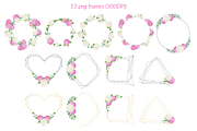 Pink and white hydrangea clipart, an Illustration by Annakristal (Thumbnail 3 of 4)